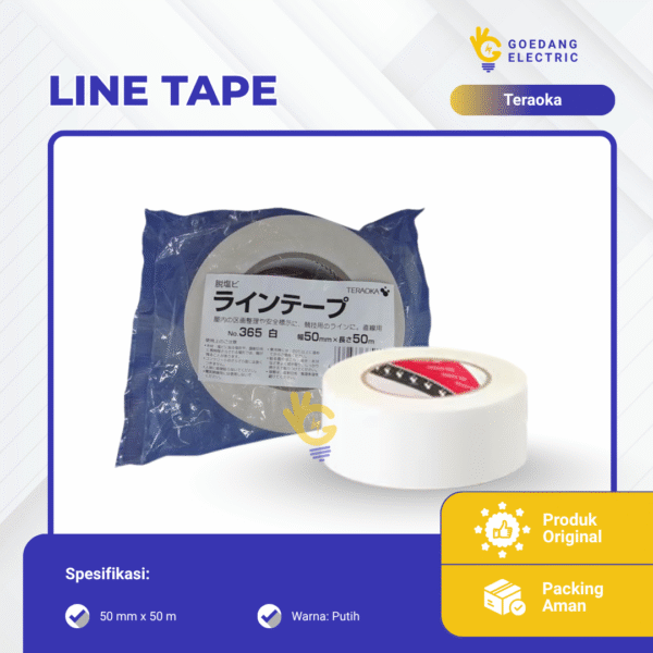 Line tape 50mm x 50m, white