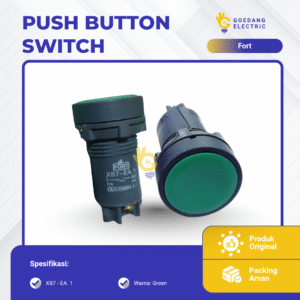 Push button switch green
